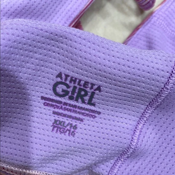 4/$10 Athleta Girl Purple Strappy Sports Bra XXL 16 - Picture 3 of 4